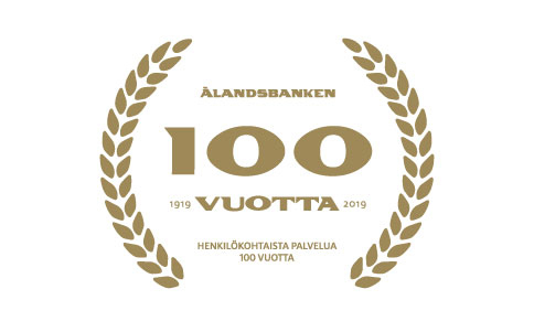 Ålandsbanken 100 år logotype fi